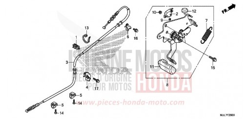 PARKING BRAKE LEVER NC750DE de 2014